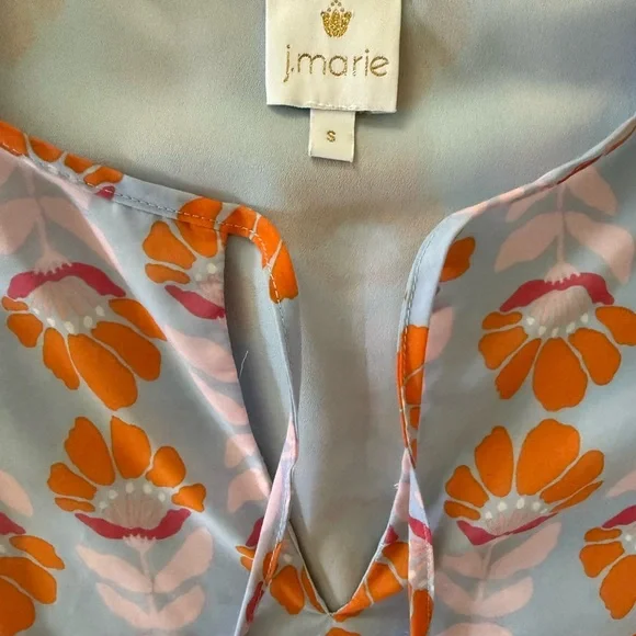 J Marie Violet floral dress. S. GUC - Picture 4 of 6